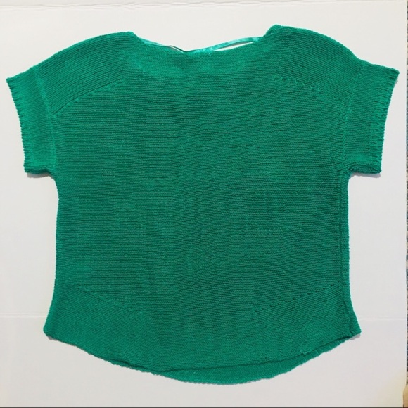 Cupio Fresh Green Women’s Short Sleeve Sweater Top - Picture 4 of 6